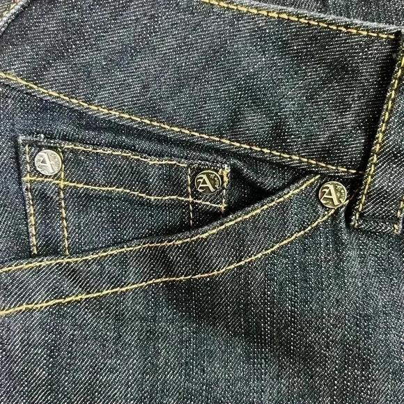 Allen B by Allen Schwartz Jeans Womens 12 Dark wash Denim blue Flare (0210) - Picture 9 of 12